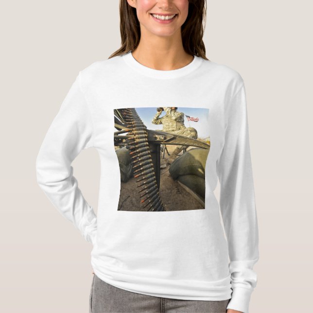 soldier scouts for enemy activity T-Shirt (Front)