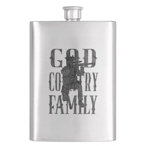 Soldier Side GodCountryFamily Oil Paint Flask