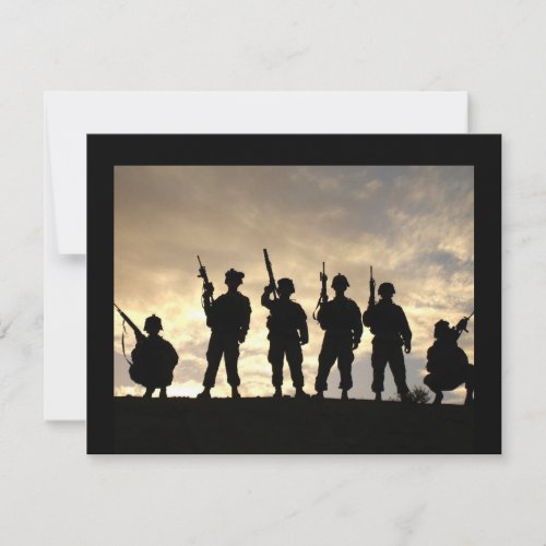 Soldier Silhouettes Personalized Invites