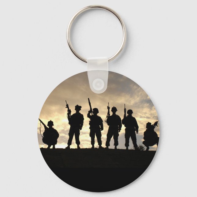 Soldier Silhouettes Keychain (Front)