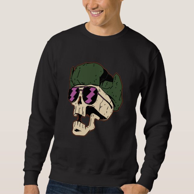 soldier skull skeleton death sweatshirt (Front)