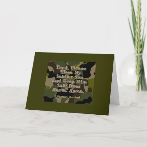 Soldier Son Prayer Card