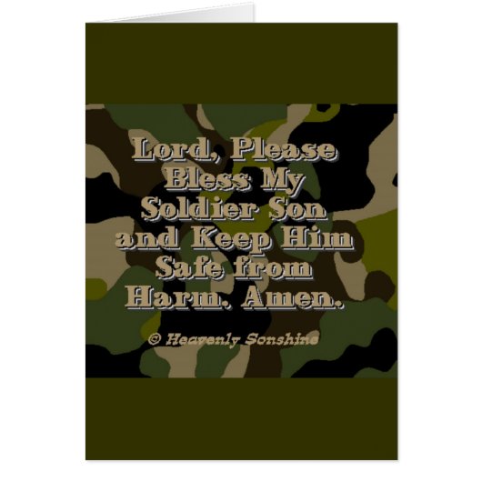 Soldier Son Prayer Cards (Front)