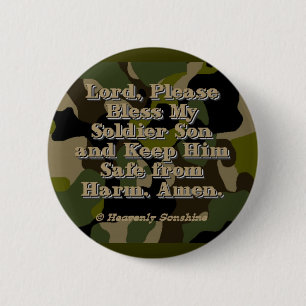 Soldier Son Prayer Pinback Button
