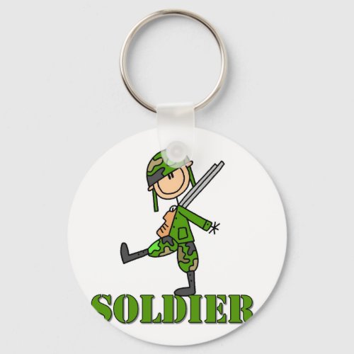 Soldier Stick Figure Keychain