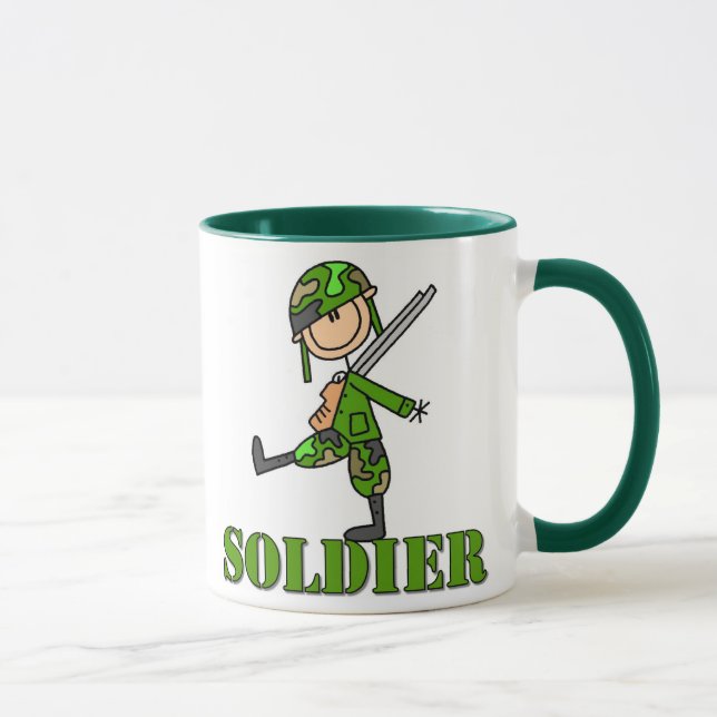 Soldier Stick Figure Mug (Right)