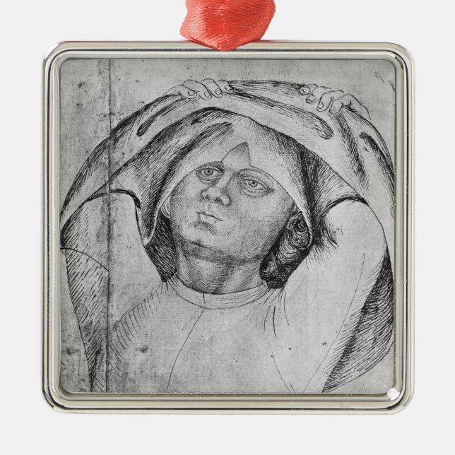 Soldier taking off his chainmail metal ornament (Front)