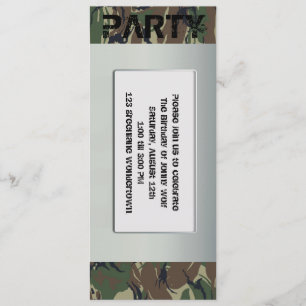 Soldier theme party invitation