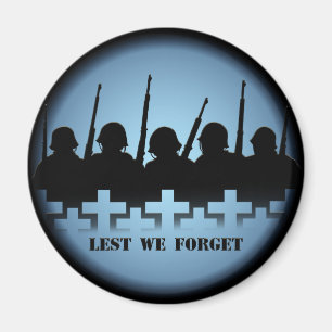 Soldier Tribute Magnet Lest We Forget War Gifts
