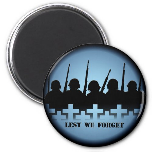 Soldier Tribute Magnet Lest We Forget War Gifts