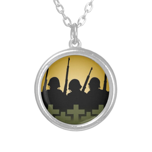 Soldier Tribute Necklace Lest We Forget Jewelry (Front)