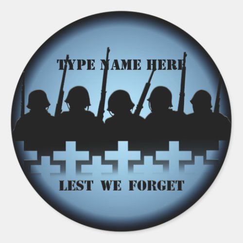 Soldier Tribute Stickers Lest We Forget Stickers