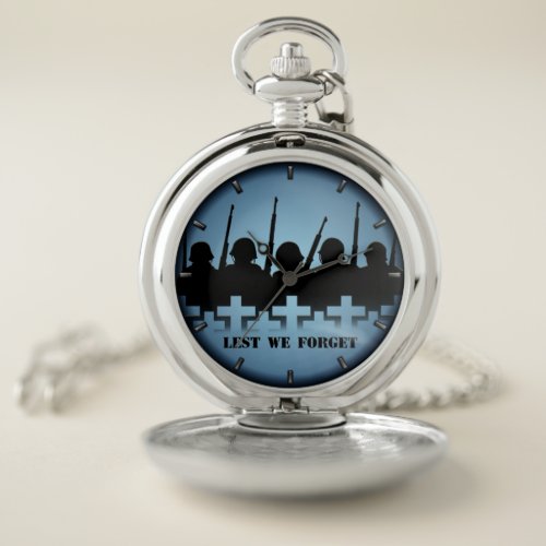 Soldier Tribute Watch Lest We Forget Pocket Watch