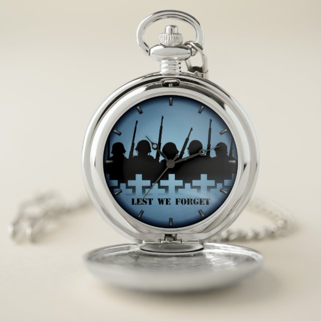 Soldier Tribute Watch Lest We Forget Pocket Watch (Inside)