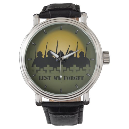 Soldier Tribute Watch Lest We Forget Wrist Watch