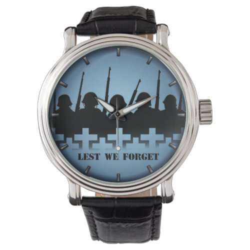 Soldier Tribute Watch Lest We Forget Wrist Watch
