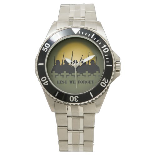 Soldier Tribute Watch Lest We Forget Wrist Watch