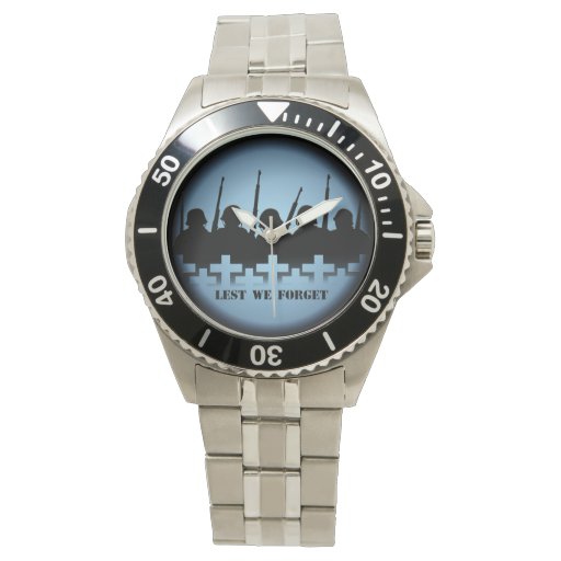 Soldier Tribute Watch Lest We Forget Wrist Watch | Zazzle