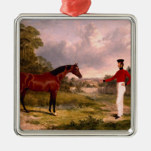 Soldier With an Officer's Horse Metal Ornament