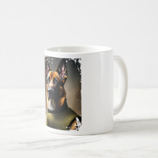 SoldierDressed Belgian Malinois Portrait for Dog L Coffee Mug