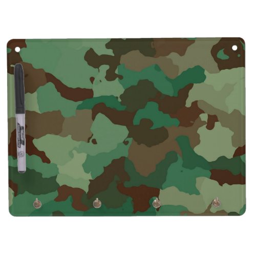 Soldiers Camouflage Pattern Armed Forces Dry Erase Board With Keychain Holder
