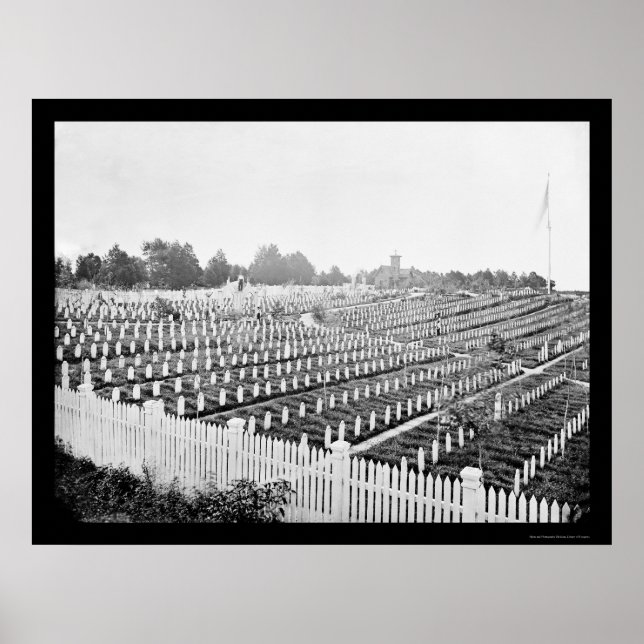 Soldiers' Cemetary in Alexandria, VA 1865 Poster (Front)