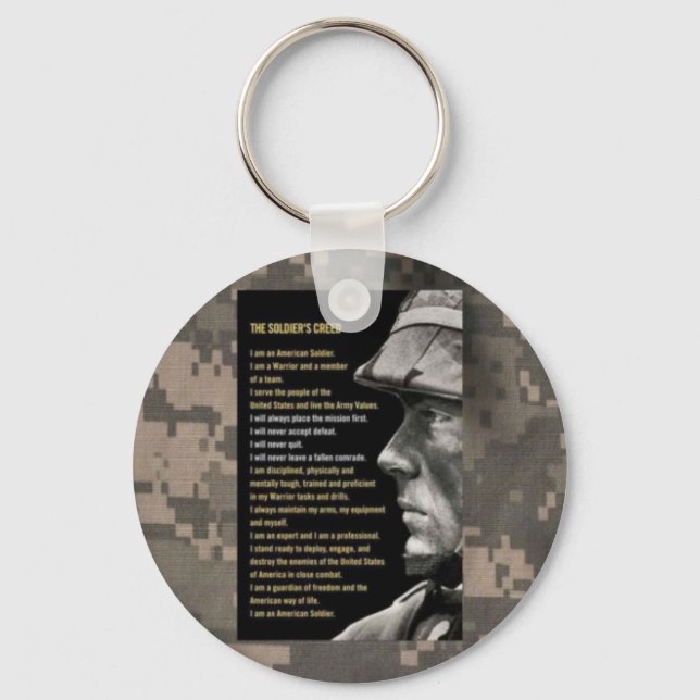 soldiers creed keychain (Front)