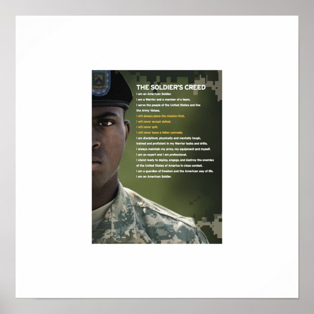 Soldiers Creed Poster 23x23 (Front)