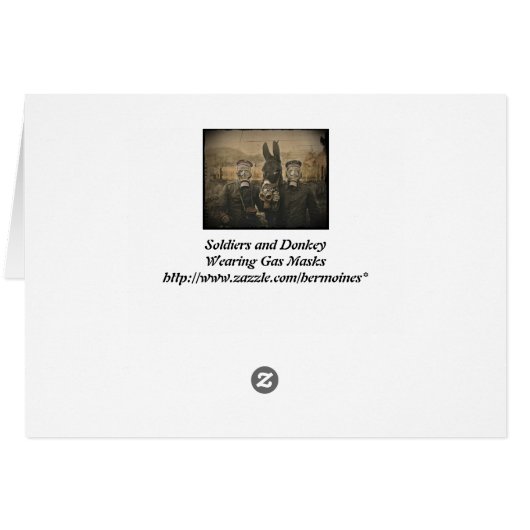 Soldiers Donkey and Gas Masks (Back Horizontal)