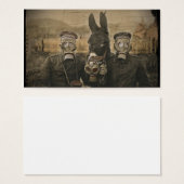 Soldiers Donkey and Gas Masks (Front & Back)