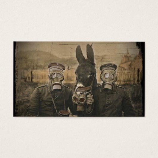 Soldiers Donkey and Gas Masks (Front)