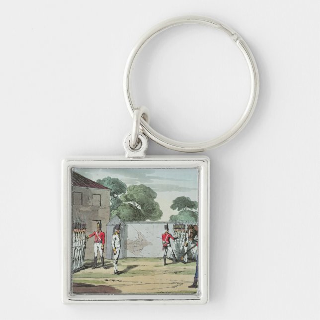 Soldiers Drilling, 1807 Keychain (Front)
