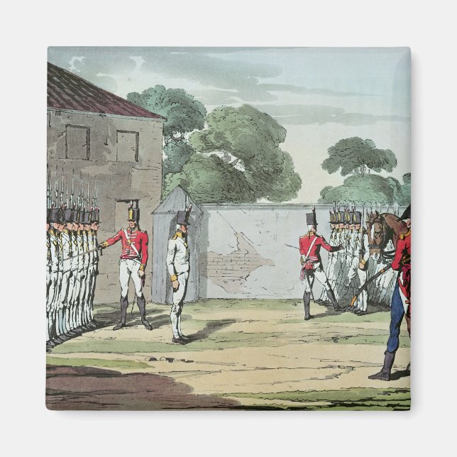 Soldiers Drilling, 1807 Magnet (Front)
