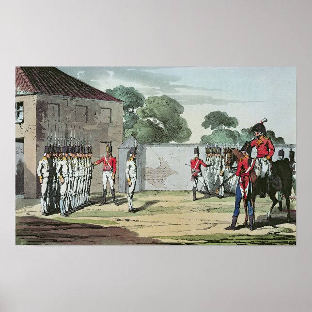 Soldiers Drilling, 1807 Poster (Front)