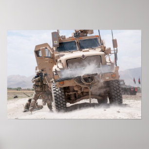 Soldiers Engage in Firefight in Afghanistan Poster