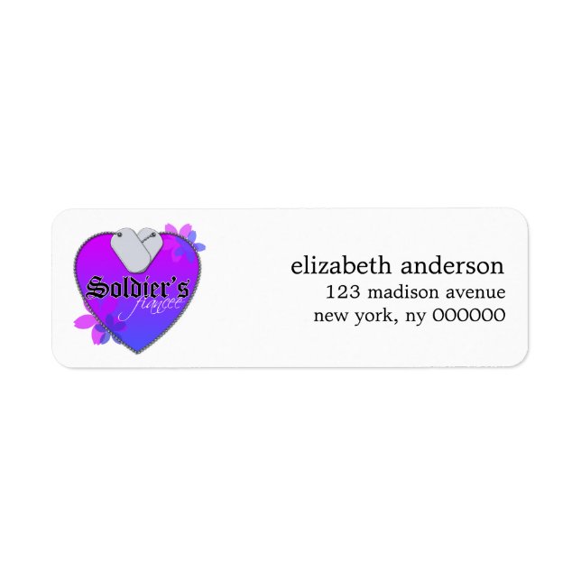Soldiers Fiancee Address Labels (Front)