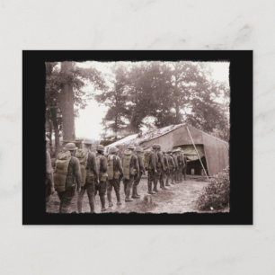 Soldiers in Line for Mail Postcard