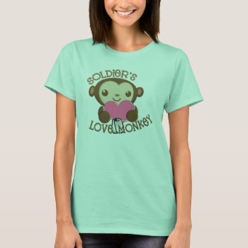 Soldier's Love Monkey T-shirt by SimplyTheBestDesigns at Zazzle