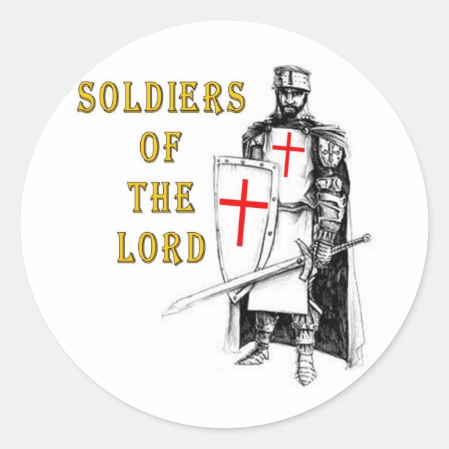 SOLDIERS OF THE LORD CLASSIC ROUND STICKER (Front)