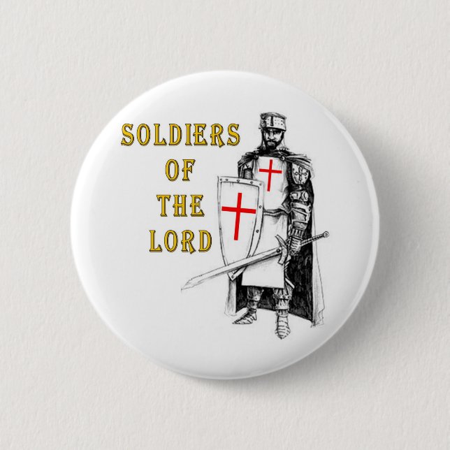 SOLDIERS OF THE LORD PINBACK BUTTON (Front)