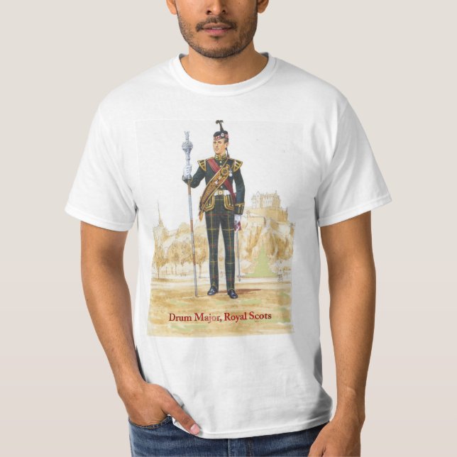 Soldiers of the Queen,Drum Major, Royal Scots T-Shirt (Front)