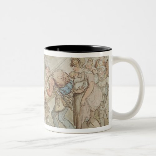 Soldiers on a March 1805 pen  ink and watercolo Two_Tone Coffee Mug