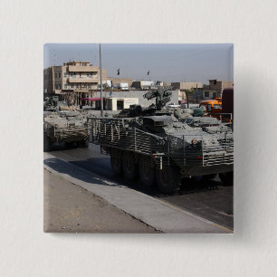 soldiers patrolling pinback button