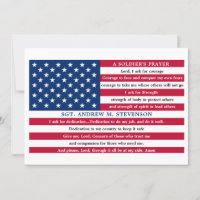 Soldiers Prayer Personalized USA American Flag
