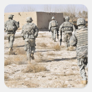 soldiers respond to a small arms attack square sticker