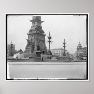 Soldiers Sailors Monument, Indianapolis, Vintage Poster