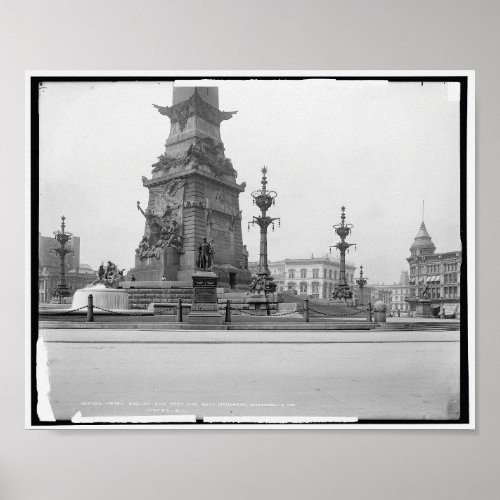 Soldiers Sailors Monument Indianapolis Vintage Poster