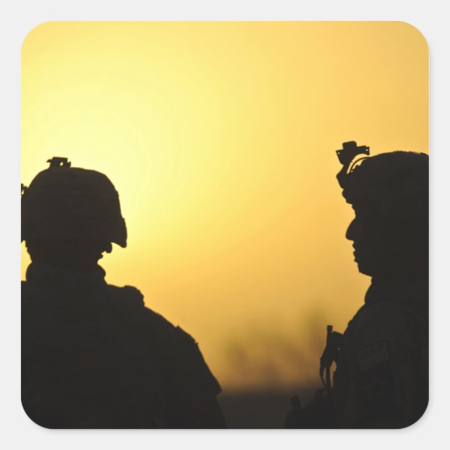 soldiers square sticker (Front)
