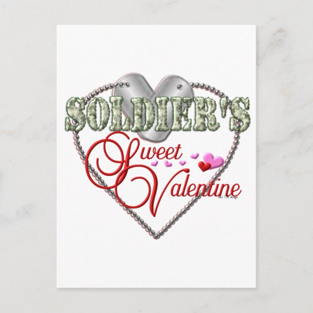 Soldiers Sweet Valentine Holiday Postcard (Front)