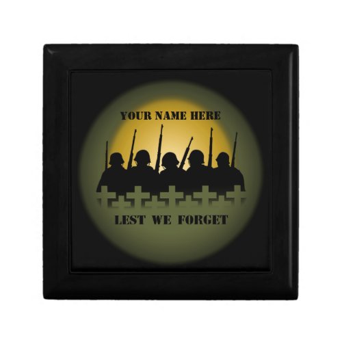 Soldiers Tribute Box Lest We Forget Custom Giftbox
